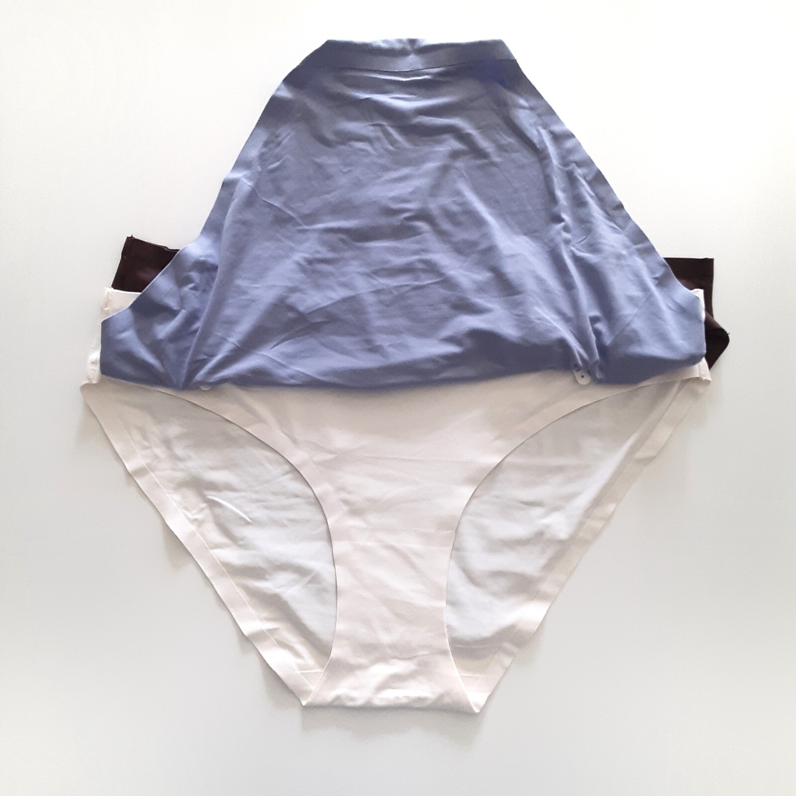 Tranquil & True Womens Size 3X Bikini Underwear Microfiber Purple Ivory 3 Pack