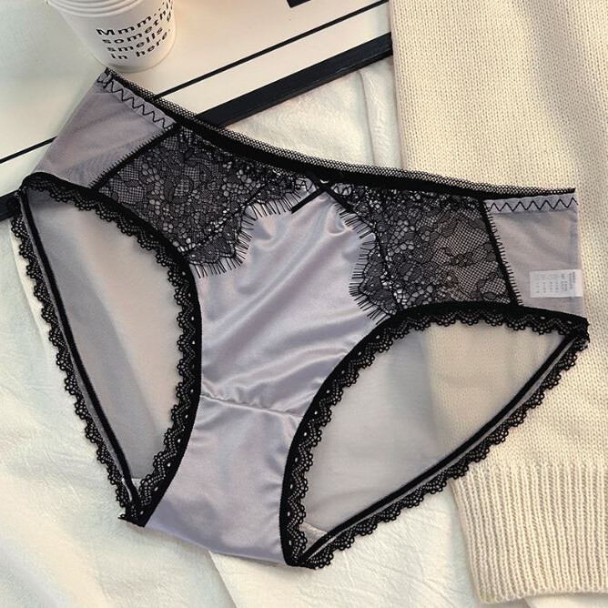1 or 5 Pack Lot Womens Vintage Lace Satin Panties Underwear Sheer Brief Lingerie