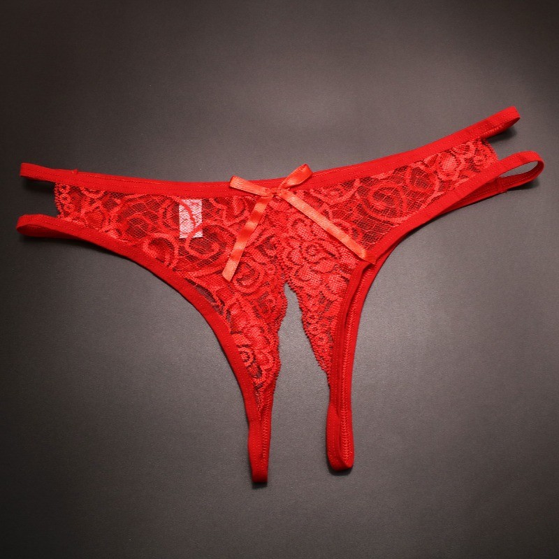 3pc Knickers Hollow Out Lace Crotchless Briefs Cheeky Panties Lingerie Underwear