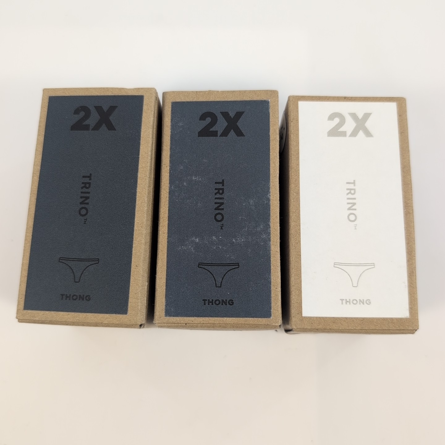 Lot of 3 NEW Allbirds Trino Thong Underwear Storm Nimbus Merino Wool Size 2X