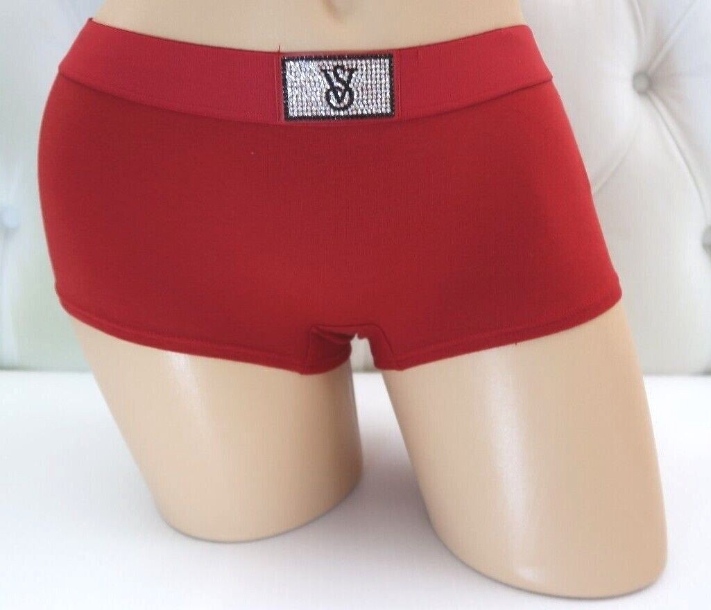 Victoria’s Secret SHINE Patch Cotton/Modal Boyshort Panty Red S M L XL XXL NEW