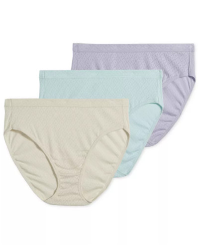 Women Jockey Underwear 3-Pack french Cut (VIOLET VEIL ASST) Breathe Comfort