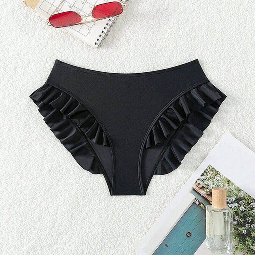 New Black and Red Womens for lingerie Ruffles Panties for Sleep and Home