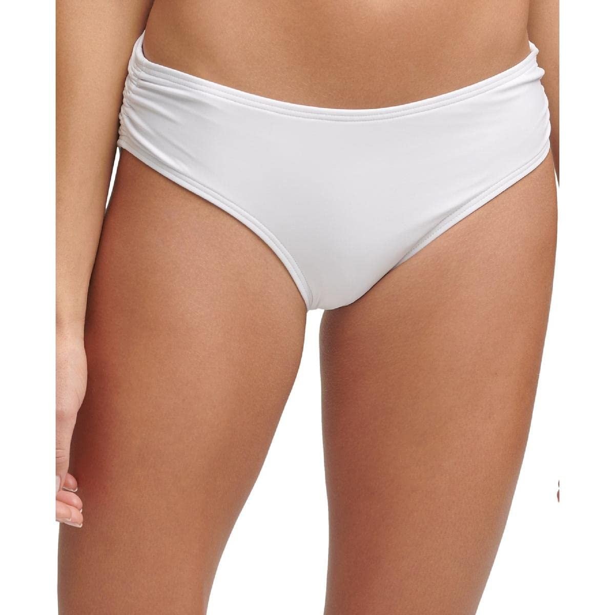 Calvin Klein Panties Clean Shirred Hipster Panty Underwear Soft White M