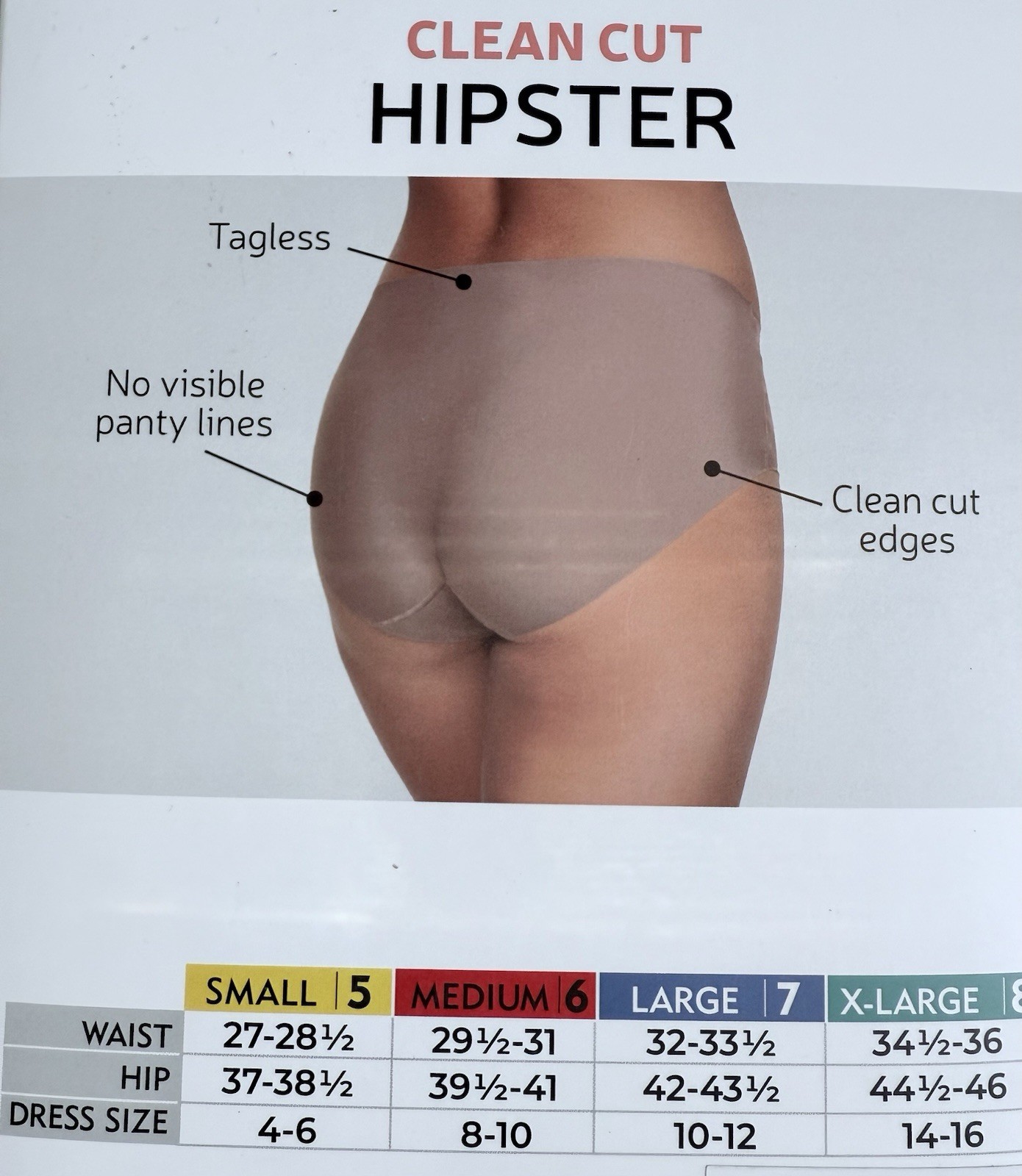 Black Bow Clean Cut Hipster Panties 5 Pack XL Seamless No Show Nylon Spandex New