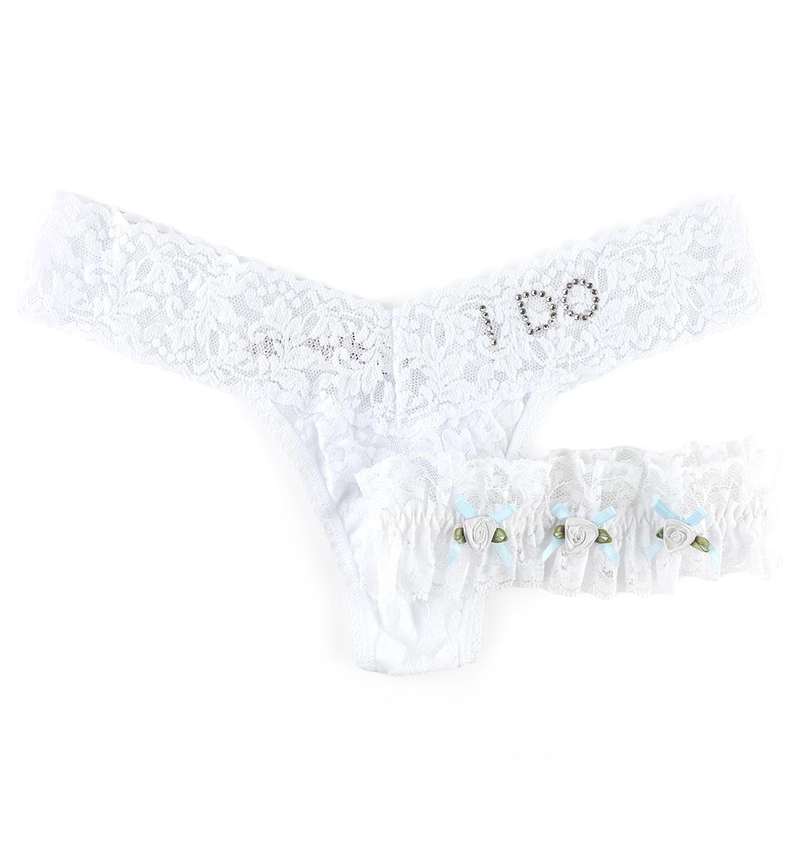 Hanky Panky Bridal I DO Low Rise Thong and Garter Set (49BRIDG22)