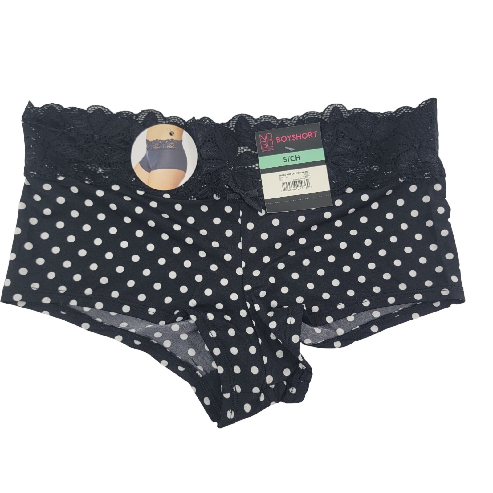 No Boundaries Cotton & Lace Boyshorts 3 Pack NOBO Panties Size Small – NWT