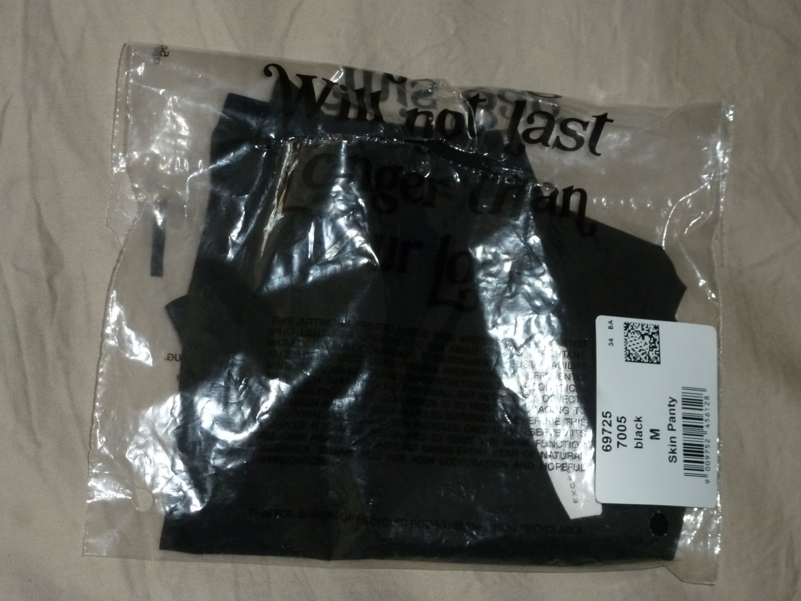 Wolford Skin Panty 69725 7005 Black MEDIUM NEW