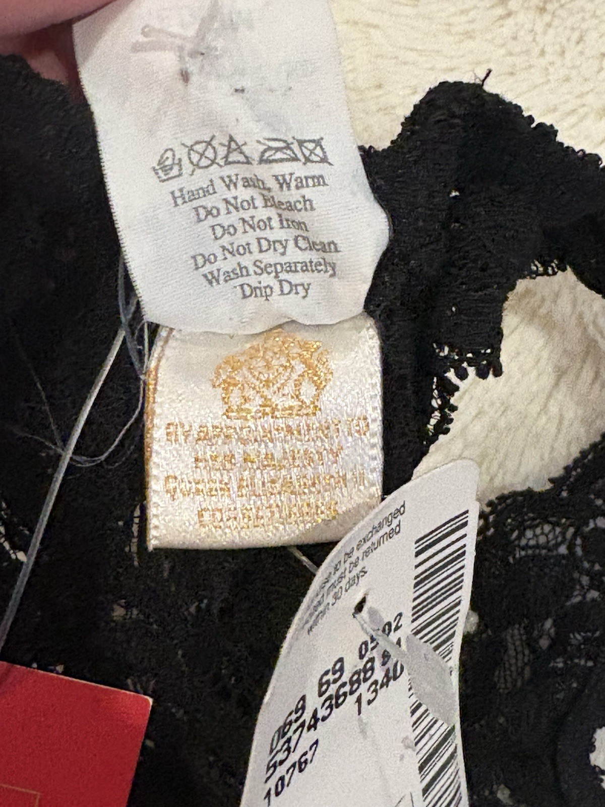 VTG Rigby & Peller Rare Thong Panty Wool Blend NWT NEW Made In England Majesty