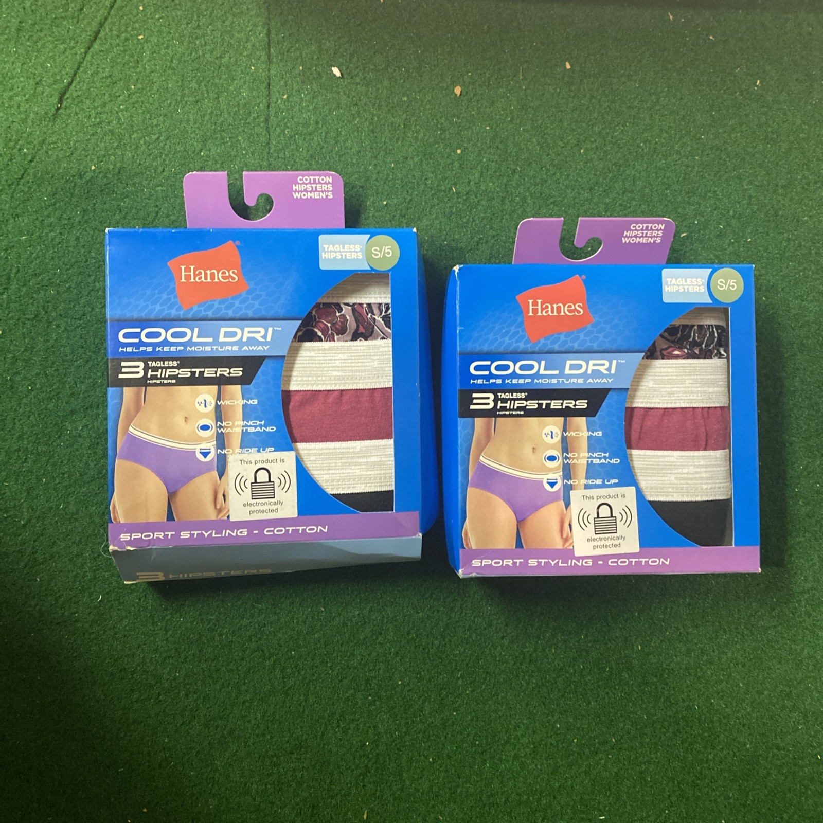 Lot of 2 – 5 / S Hanes 3-Packs Cool Dri Tagless Cotton Sport Styling Panties