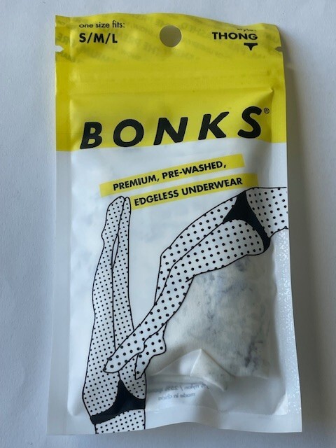 Bonks Thong Premium, Pre-Washed, Edgeless Underwear One Size fits S/M/L FreeShip