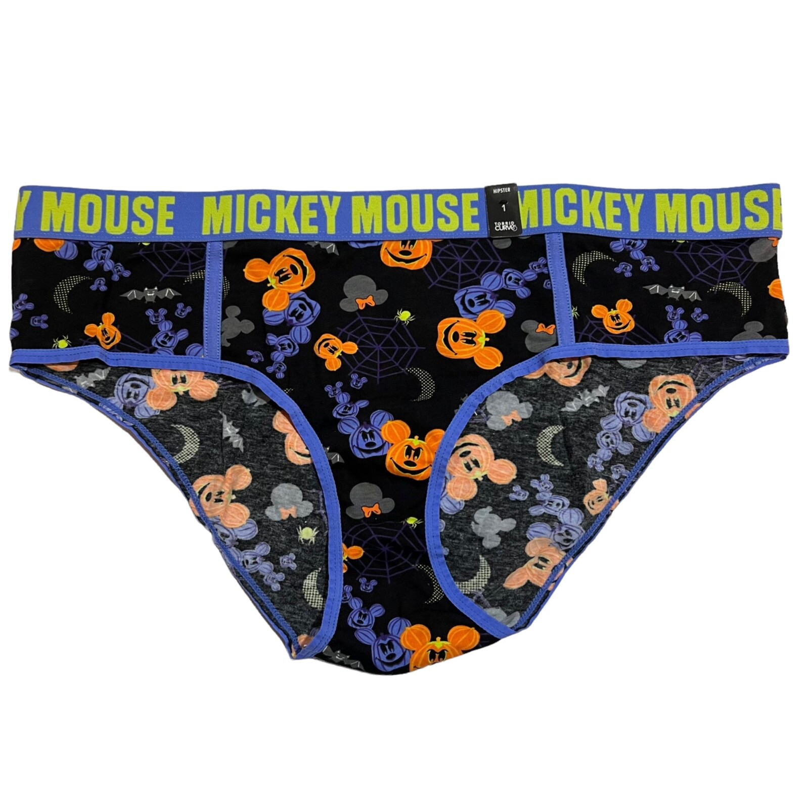 NWT TORRID Hipster Pantie Underwear Sz 0X-1X-2X-3X Black Disney Mickey Halloween