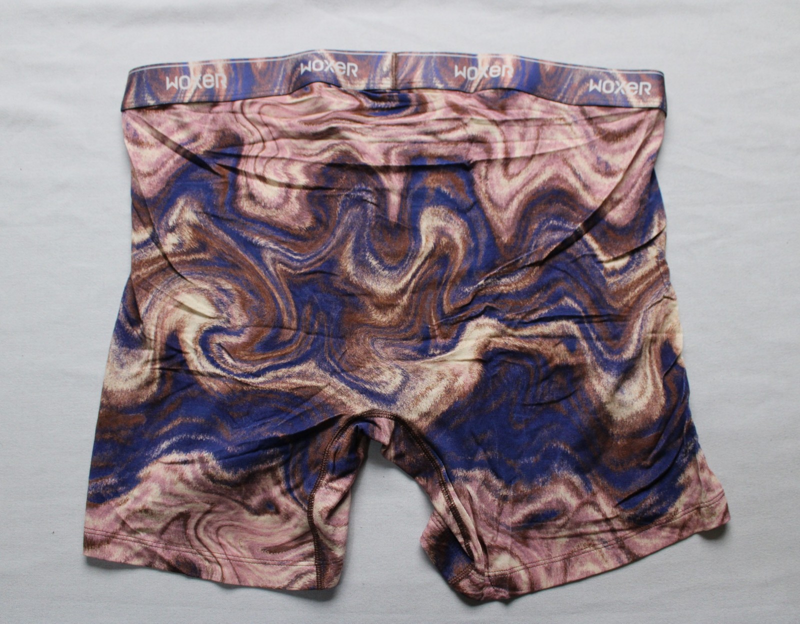 Woxer Women’s Baller Soft Modal Boxer Briefs DH3 Hazy Rouge Marble 2XL NWT