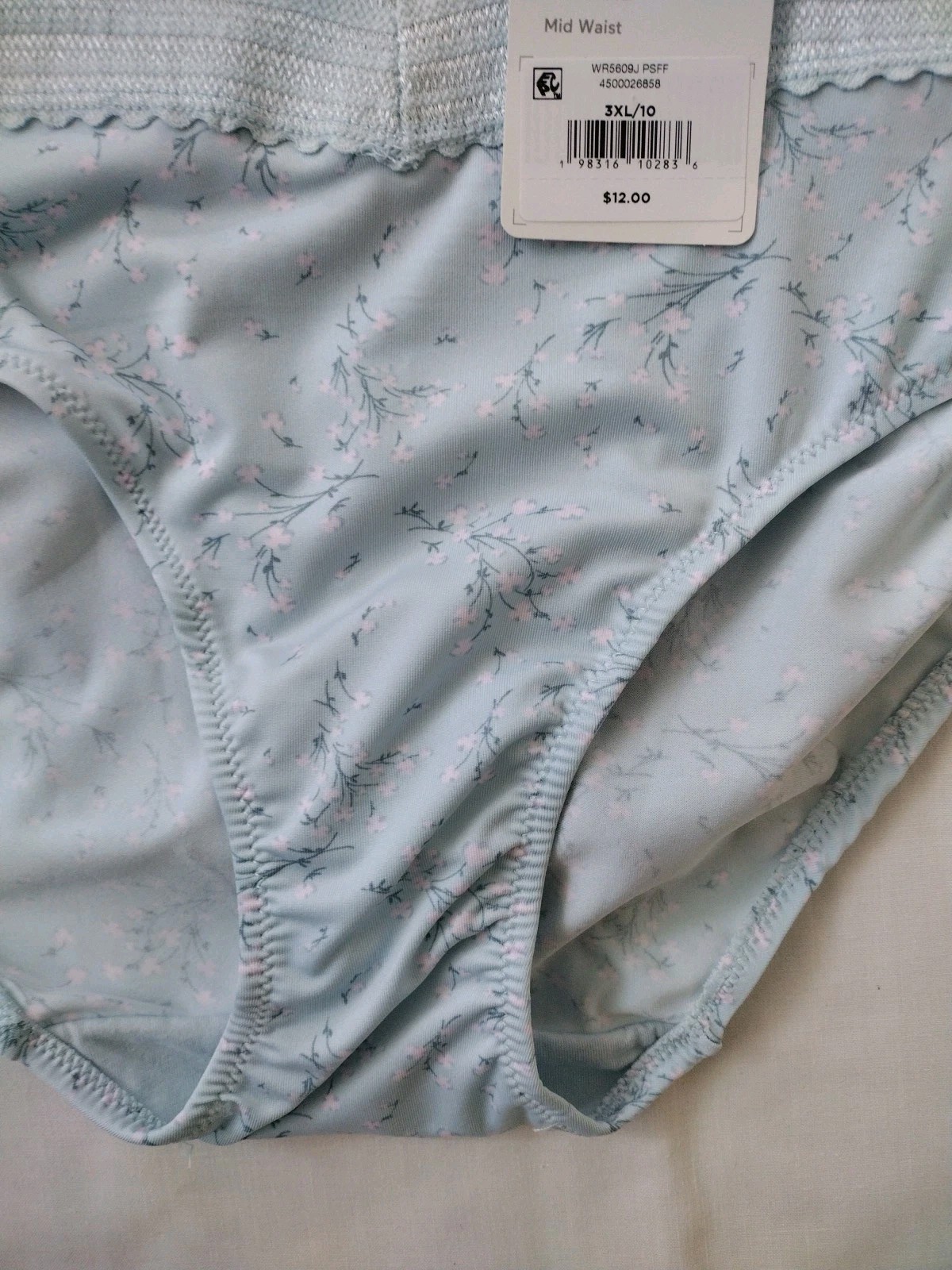 NWT 2 Warners Lace Hipster Panties No Pinching/Problems 5609J Asst Prints 10/3XL