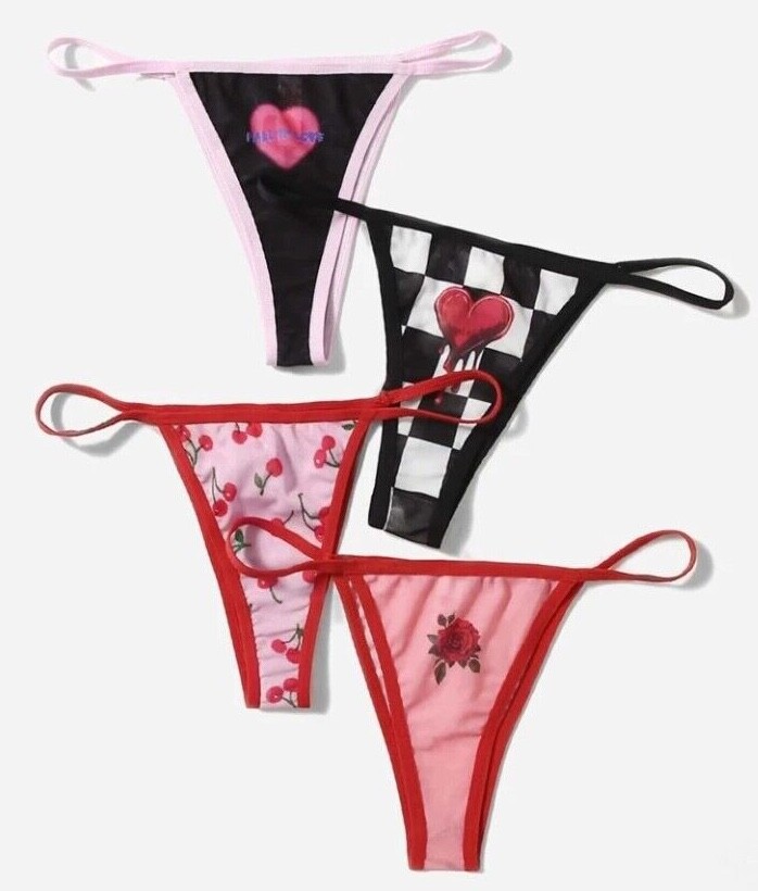 Womens Size 6-8-10-12-14-16 Gamer Gothic Anime Thong Knickers Underwear S M L XL