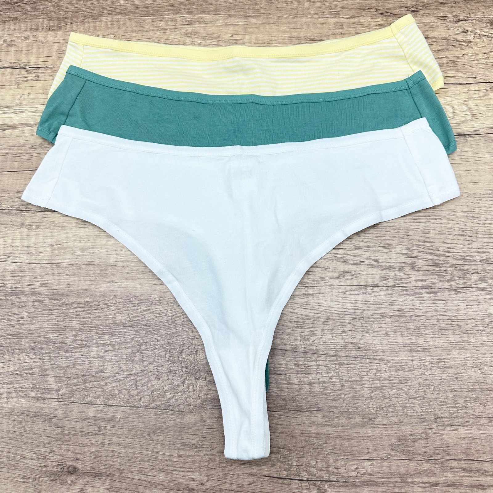 Pact Organic Cotton Thong Panties 3 Pack XL Women’s Multicolor Underwear