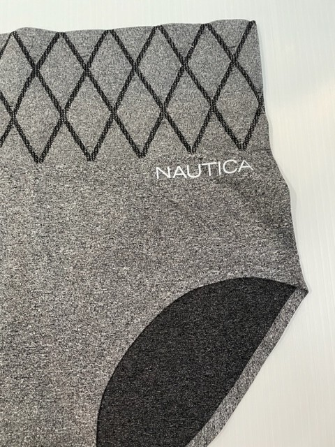 Nautica Intimates Womens Size Large Hi Waist Shaping Brief Boxer Gray