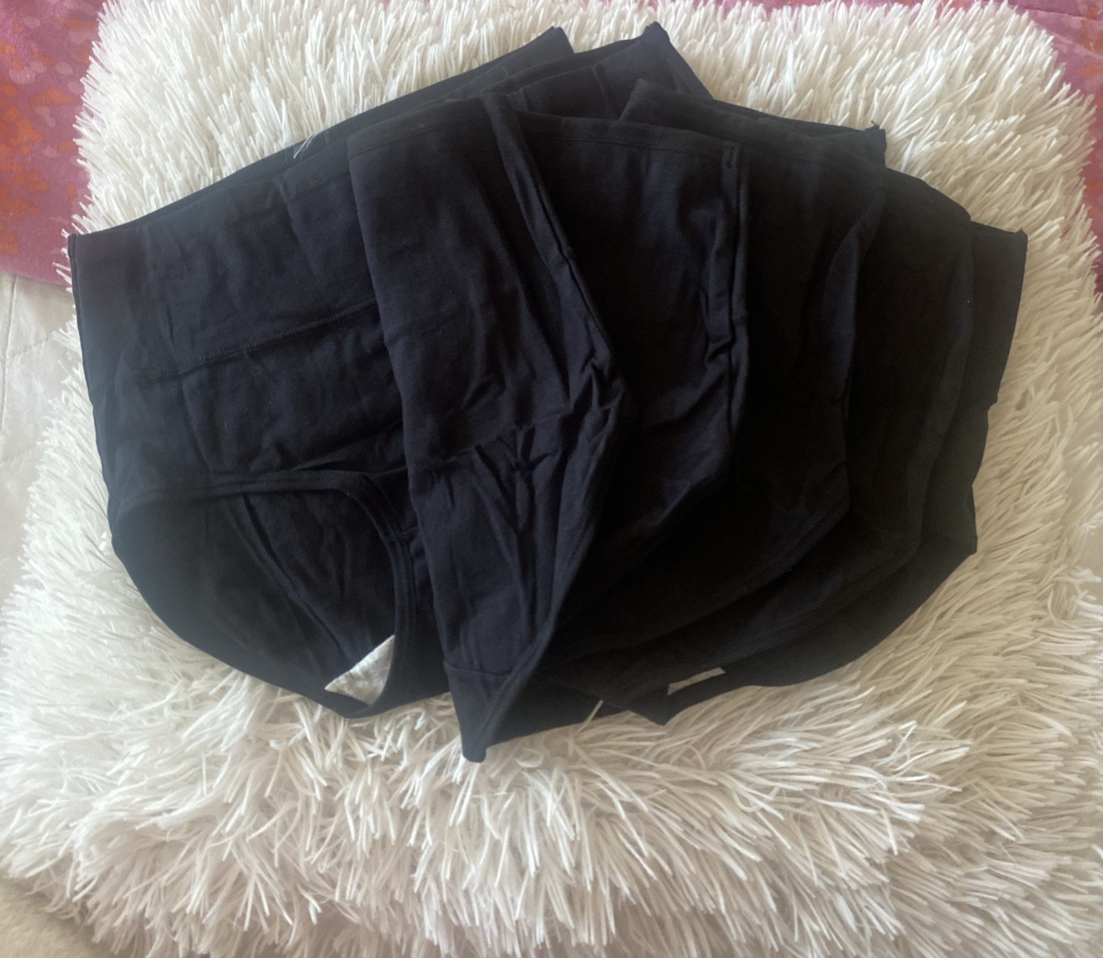 Lot of 5 Women’s Black Panties Underwear Size Med Briefs Seamless Soft Stretch