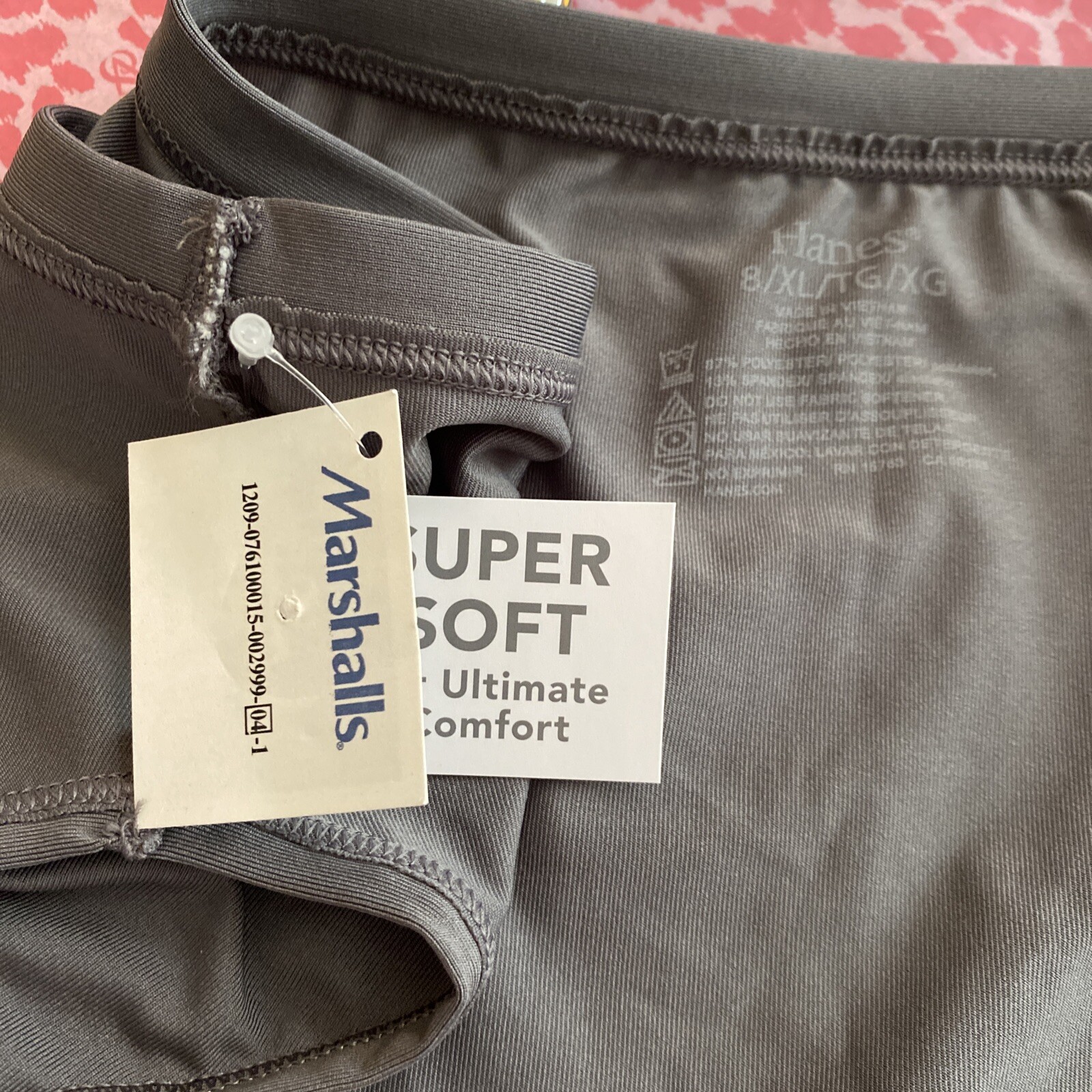 Hanes Super Soft NWT Wom 8/XL Dk Gray Satiny Smooth Stretch Briefs Panties