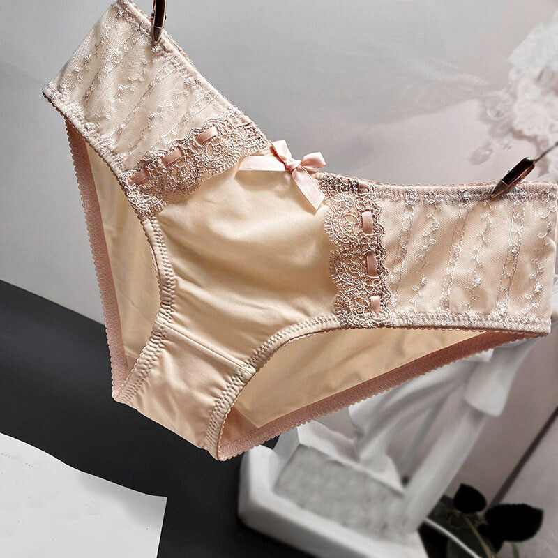 Japanese Sweet Girls Lady Lace Panties Bow Underpant Princess Briefs Underwear
