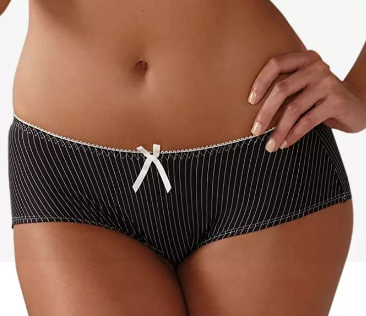 2 Pack Knickers Briefs Royce Lauren Black Pinstripe Shorts Briefs 18-22 RRP £20