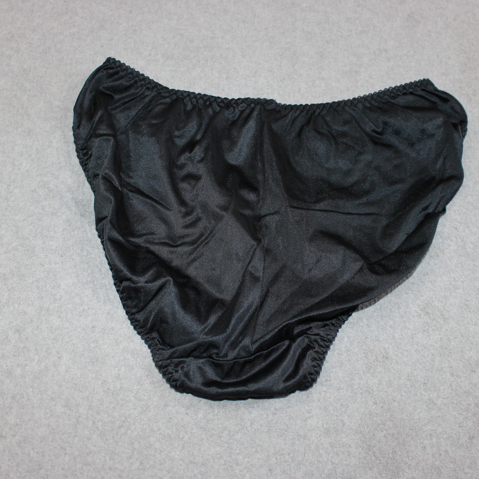 Vintage Olga Oscar De La Renta Panties Women Medium 7 Black Lace Brief 80s x 2