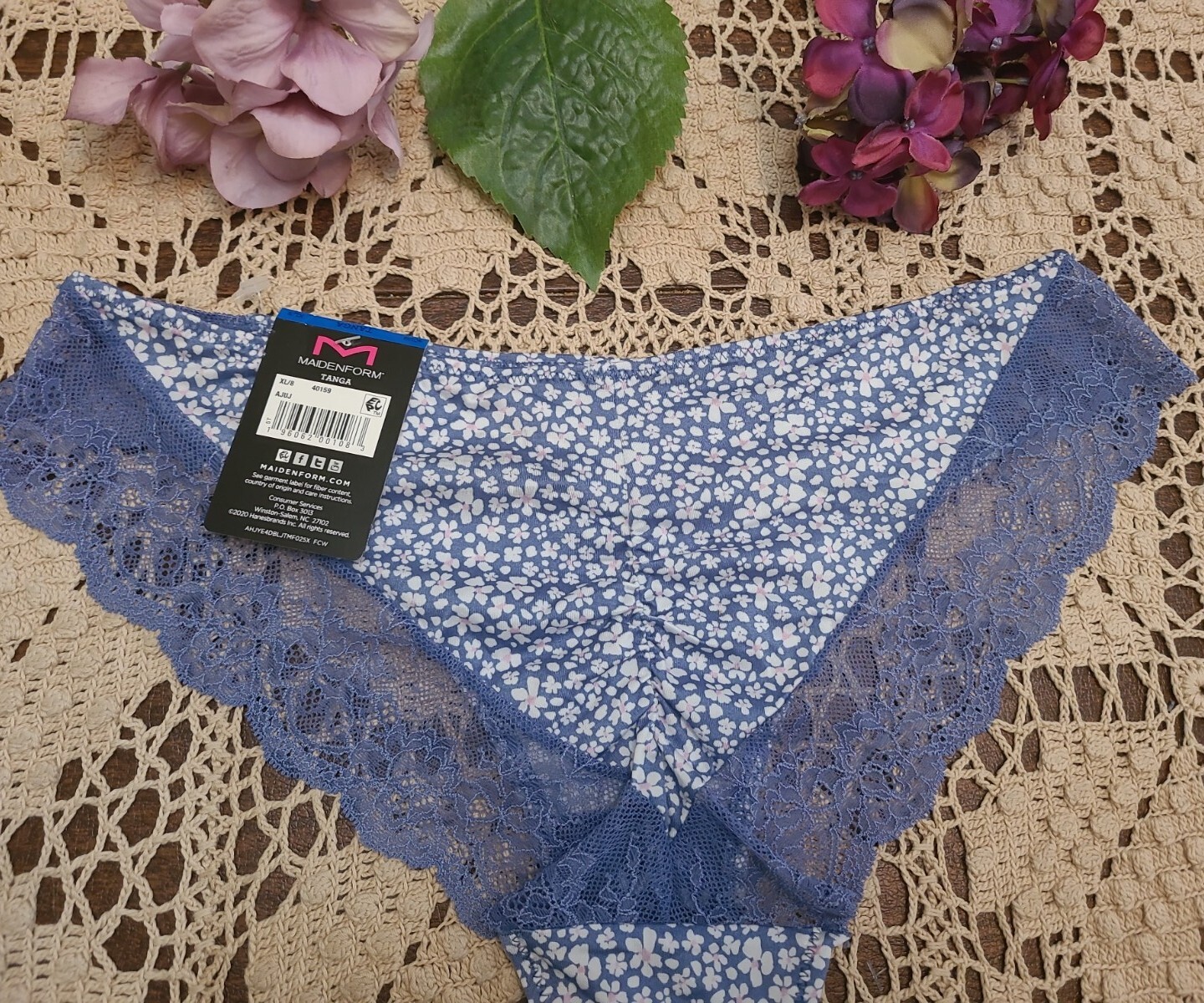8/XL MAIDENFORM Comfort Devotion SeXy Slinky LUXURY Lace Tanga Panty ~NWT 40159