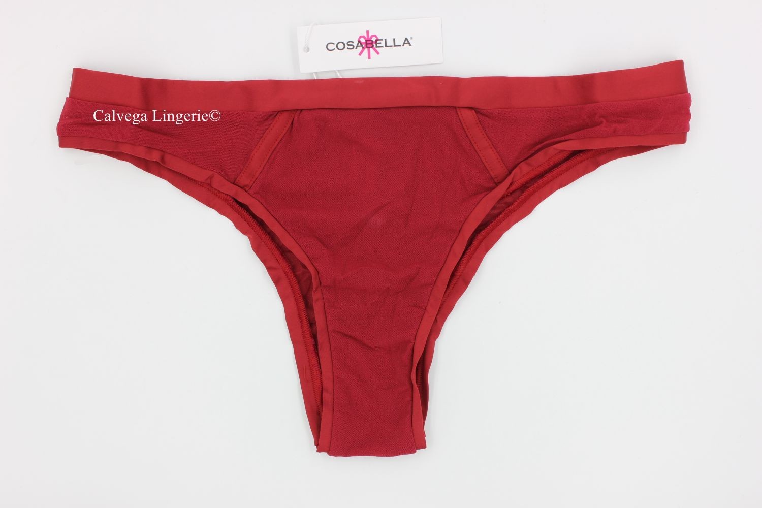 NWT COSABELLA VERON0511 “Verona” Low Rise Mesh Minikini, Tanga, Brick Red, Italy
