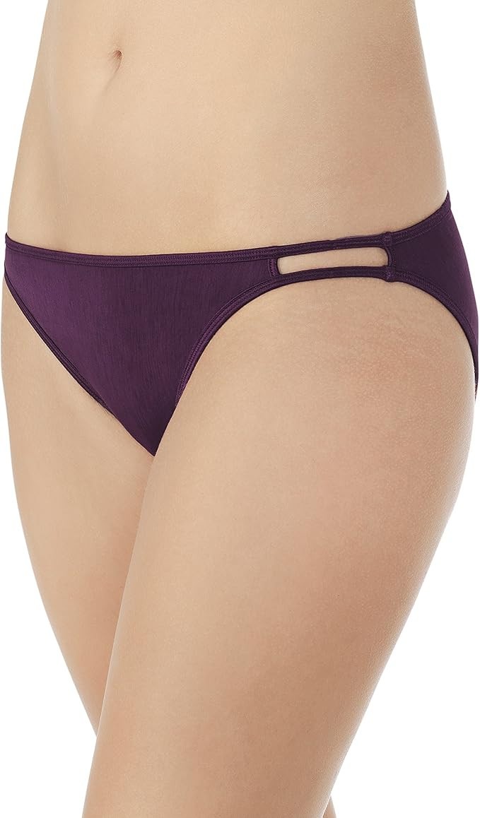 4 pairs VANITY FAIR String Bikini ILLUMINATION 18108 Panty Solid Colors Sz- 5 /S