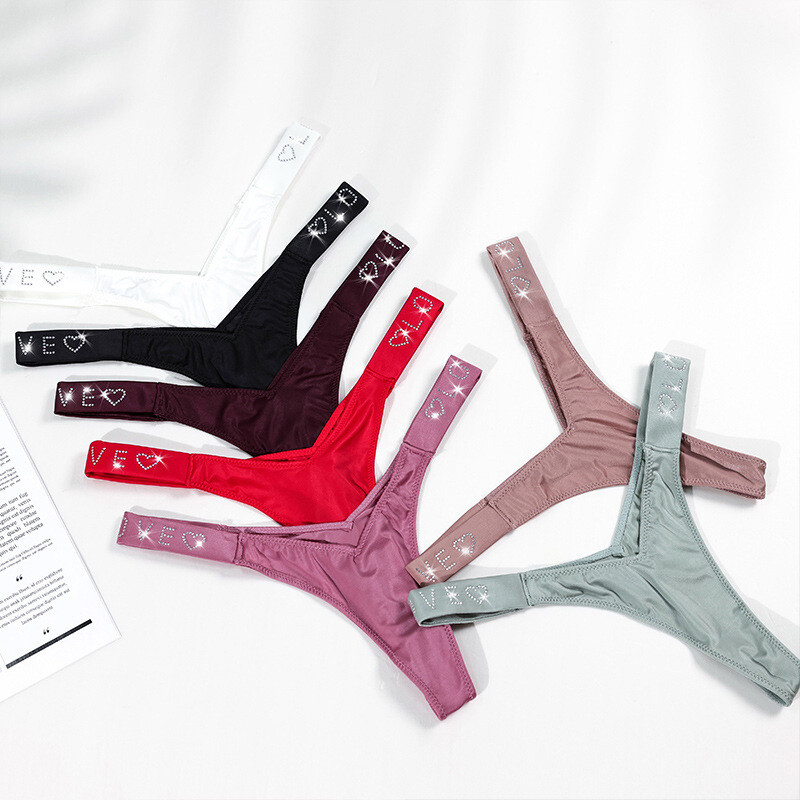 1/4 Pack Lot Womens High Cut Thongs G string Panties Bikinis Underwear Lingeries