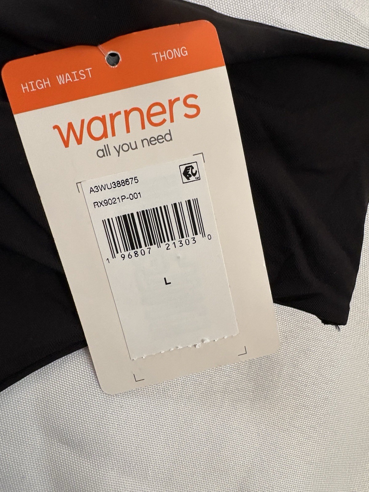 NEW Warners Thong Smooth It Over High Waist Thong 2 Pack Panty Womens Size Large
