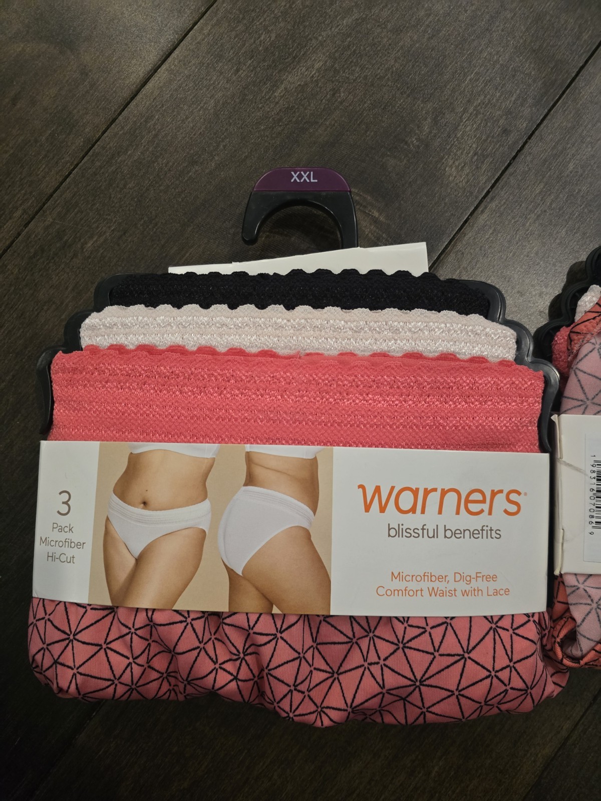 Warner’s Blissful Benefits Hi-Cut Panties 2x 3-Pack XXL Lace NWT