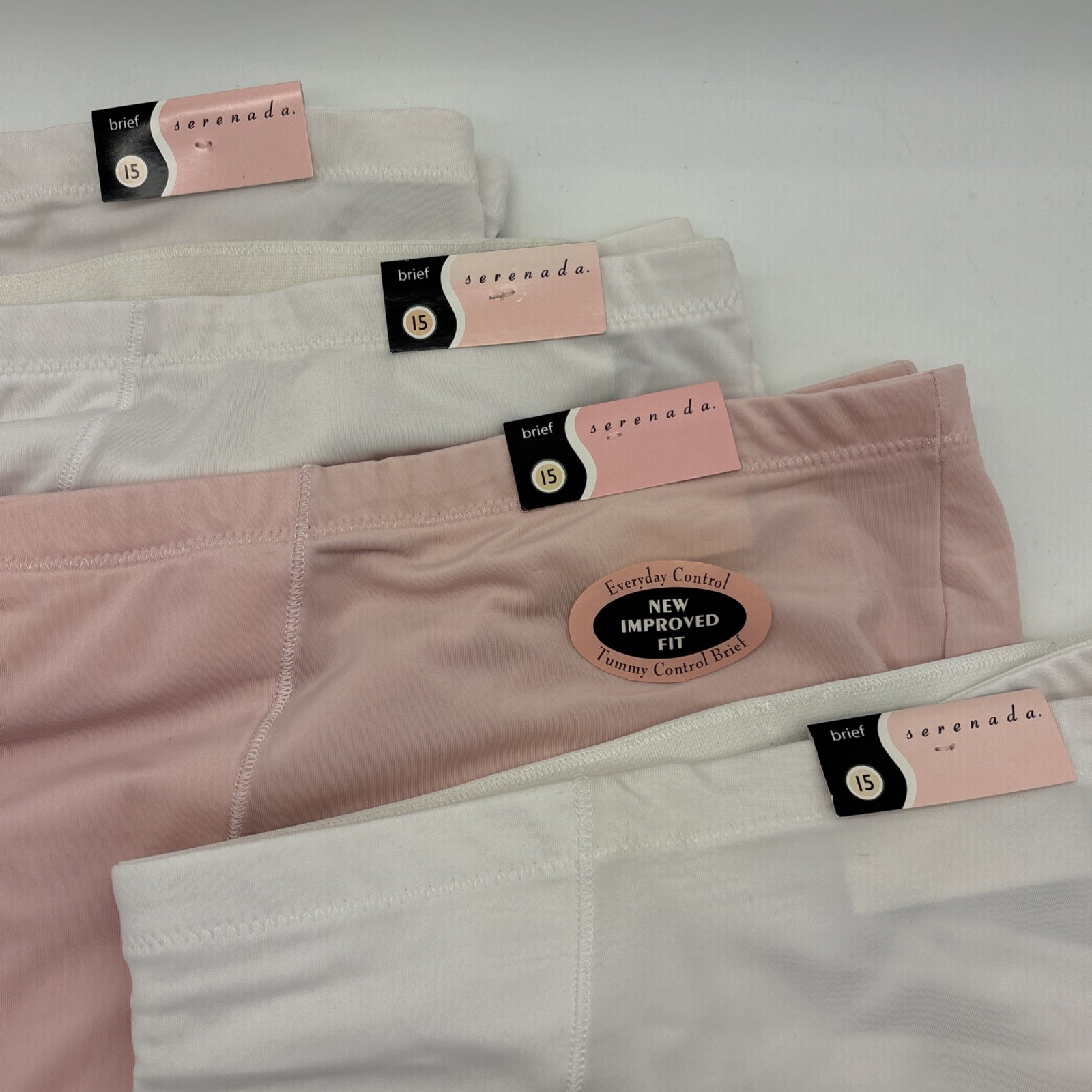 vtg women’s Serenada brief Panty Underwear plus size 15. Lot Of 4