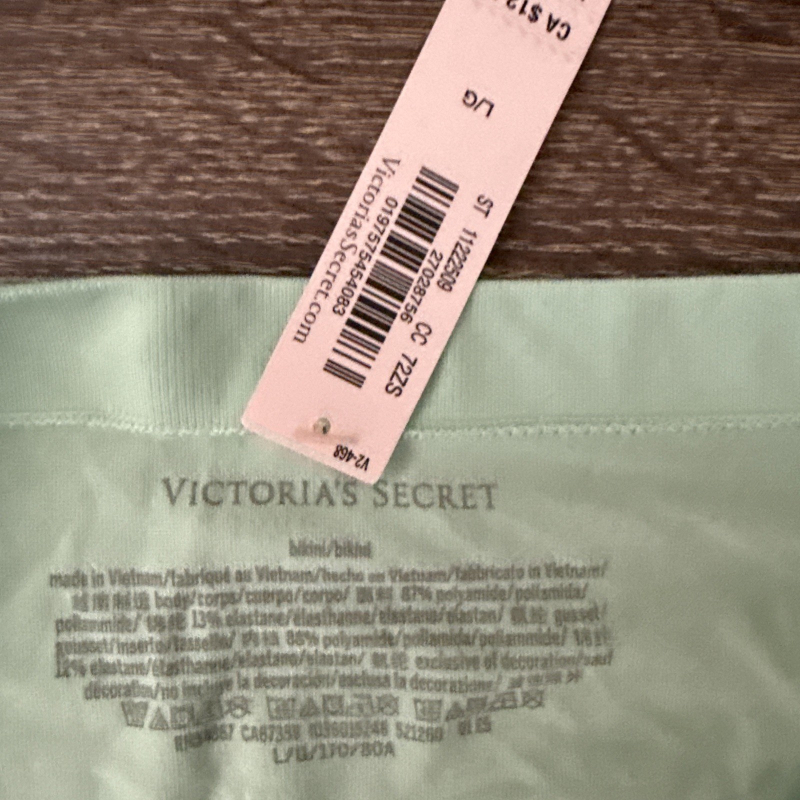 Victoria’s Secret Large Mint, Green Stretched, Smooth, Bikini Panties