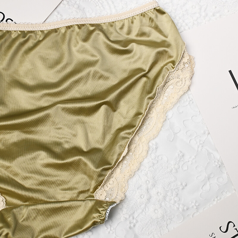 4pcs Lot Womens Sexy Panties Smooth Satin Briefs Intimates Low Waist Lingeries