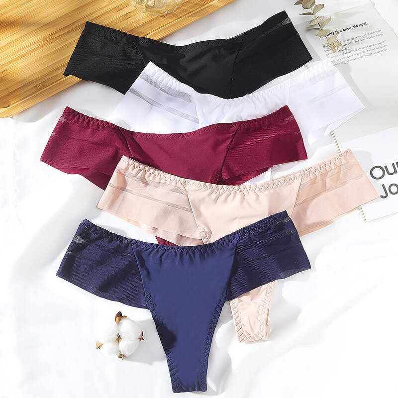 6PCS/LOT Sexy Ladies Womens Sheer Panties Thongs G string Bikini Underwear Brief