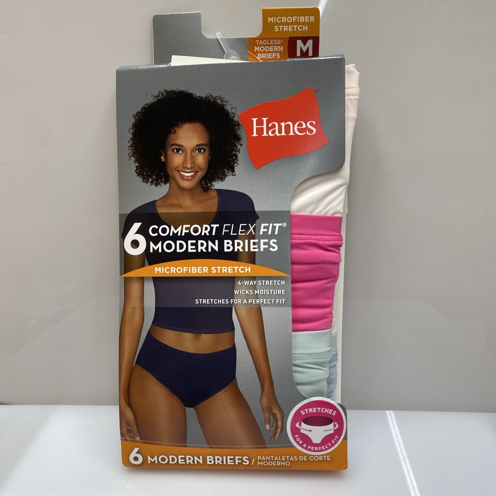 Hanes Women’s 6pk Comfort Flex Fit Microfiber Briefs Size M Colors May Varies