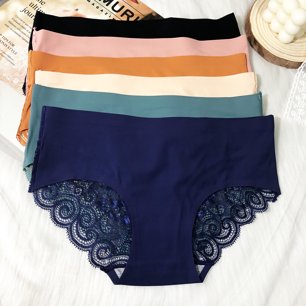 6 Packs Lot Sexy Womens Seamless No Show Panties Briefs Hipster Lace Underwear