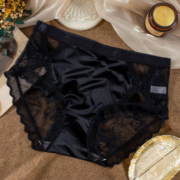 1/5 Pack Lot Vintage Women Satin Panties Lace French Undies Underwear Sexy Brief