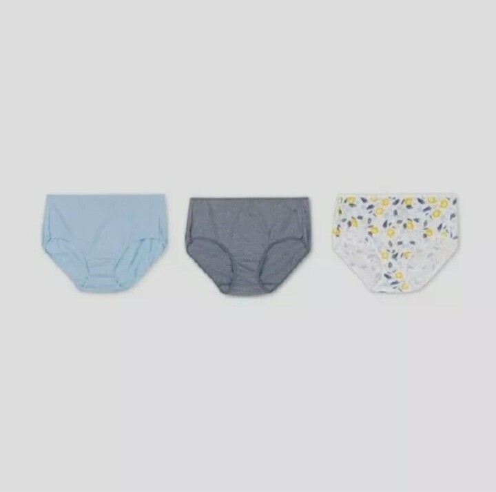 Hanes Women’s 3pk Renew Cotton High Rise Modern Briefs – Assorted Multiple Sizes