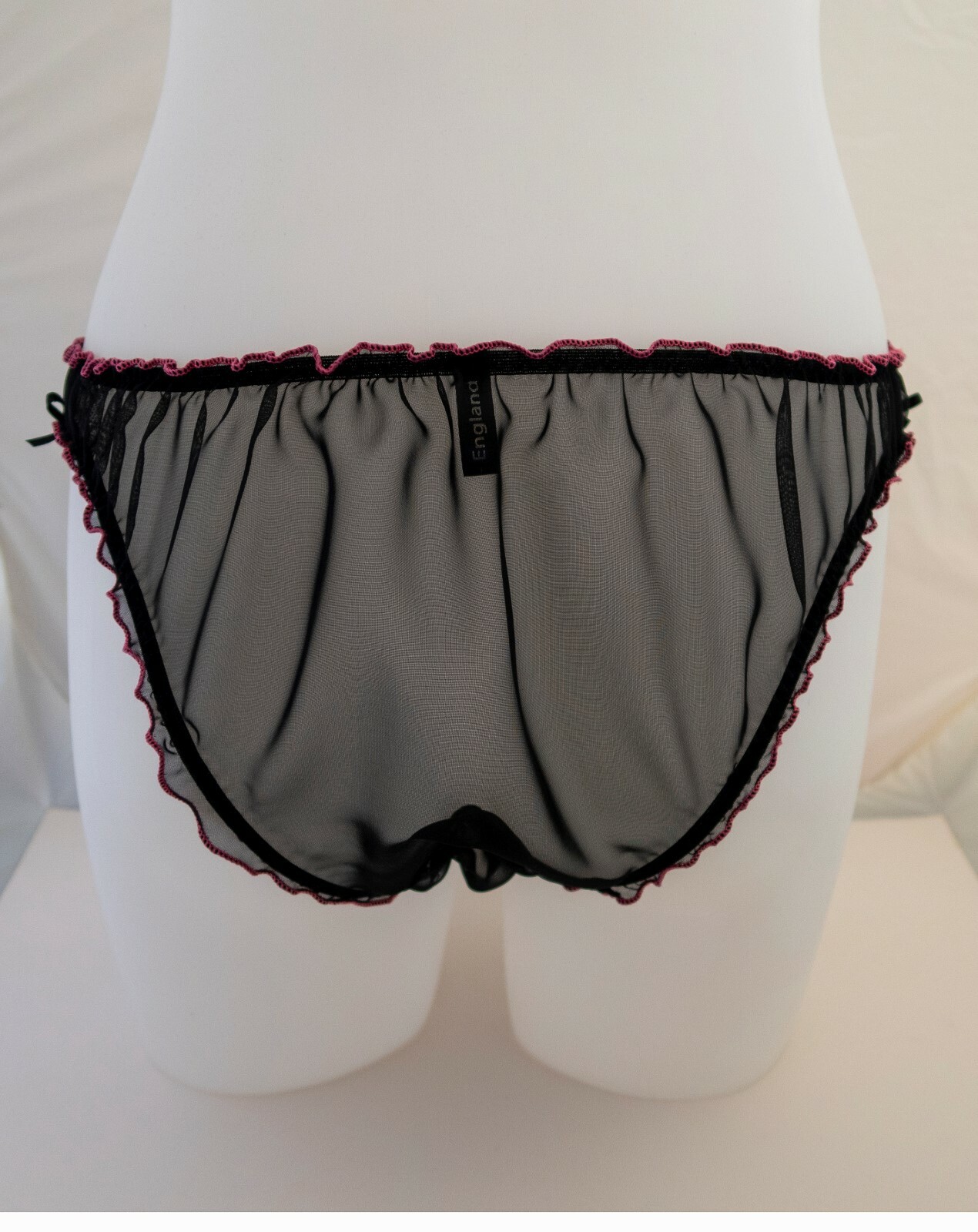 Sheer Chiffon Briefs Knickers Panties Sexy SEE THROUGH Lingerie Black and Pink