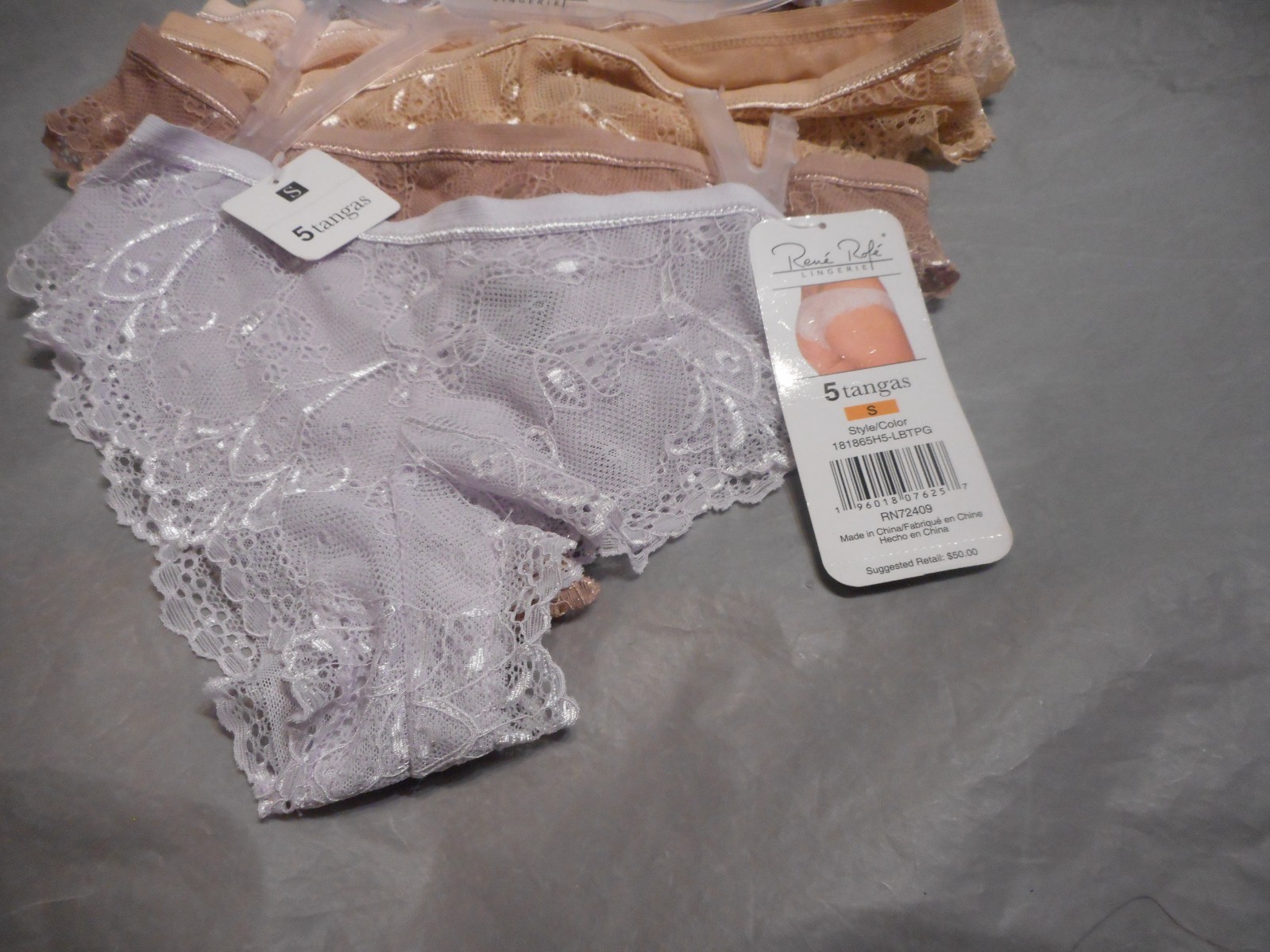 5 Pack Rene Rofe Lingerie Tangas Multicolor Size SMALL & lARGE