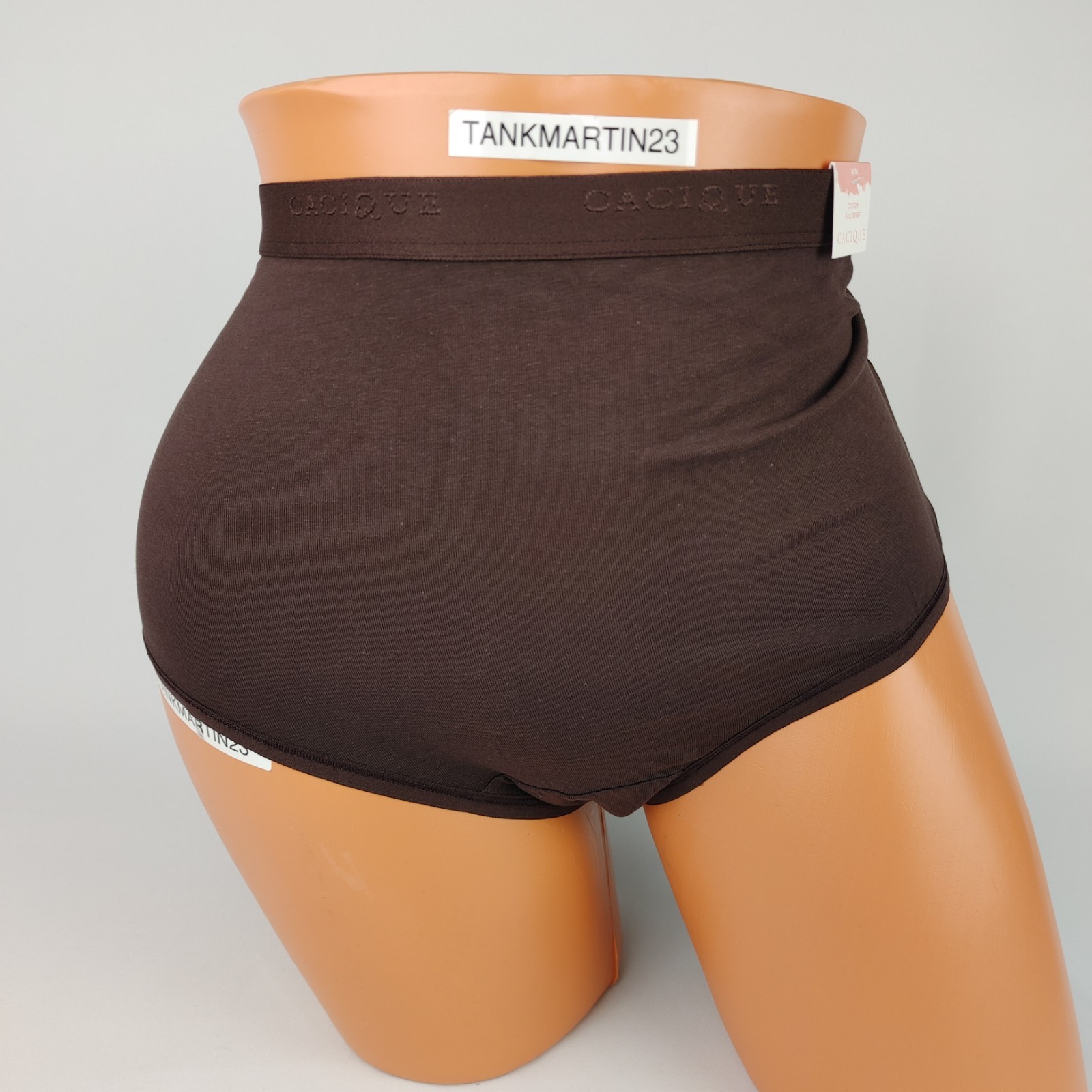 NWT LANE BRYANT CACIQUE COTTON FULL BRIEF PANTY PLUS 22/24 SOLID BROWN CHOCOLATE