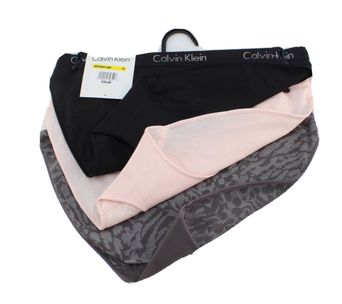 CALVIN KLEIN Bikini Size M 3 Pairs Multi-Colors Comfort Women Bikinis RETAIL $33