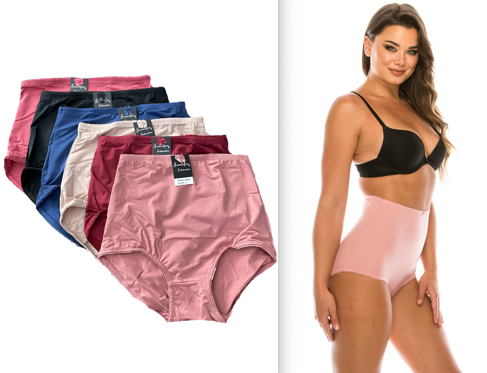 Women’s 6 Pack High Waist Cool Brief Underwear Girdle Panties S-5XL #69062A