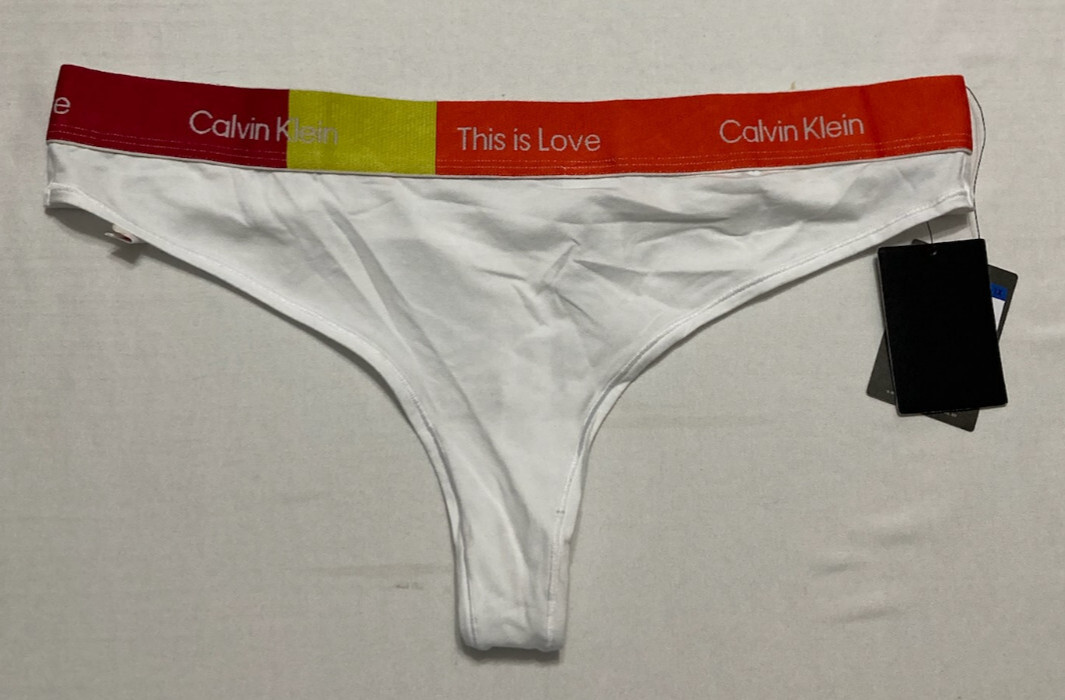 Calvin Klein This is Love Modern Cotton Thong Panty White 1X