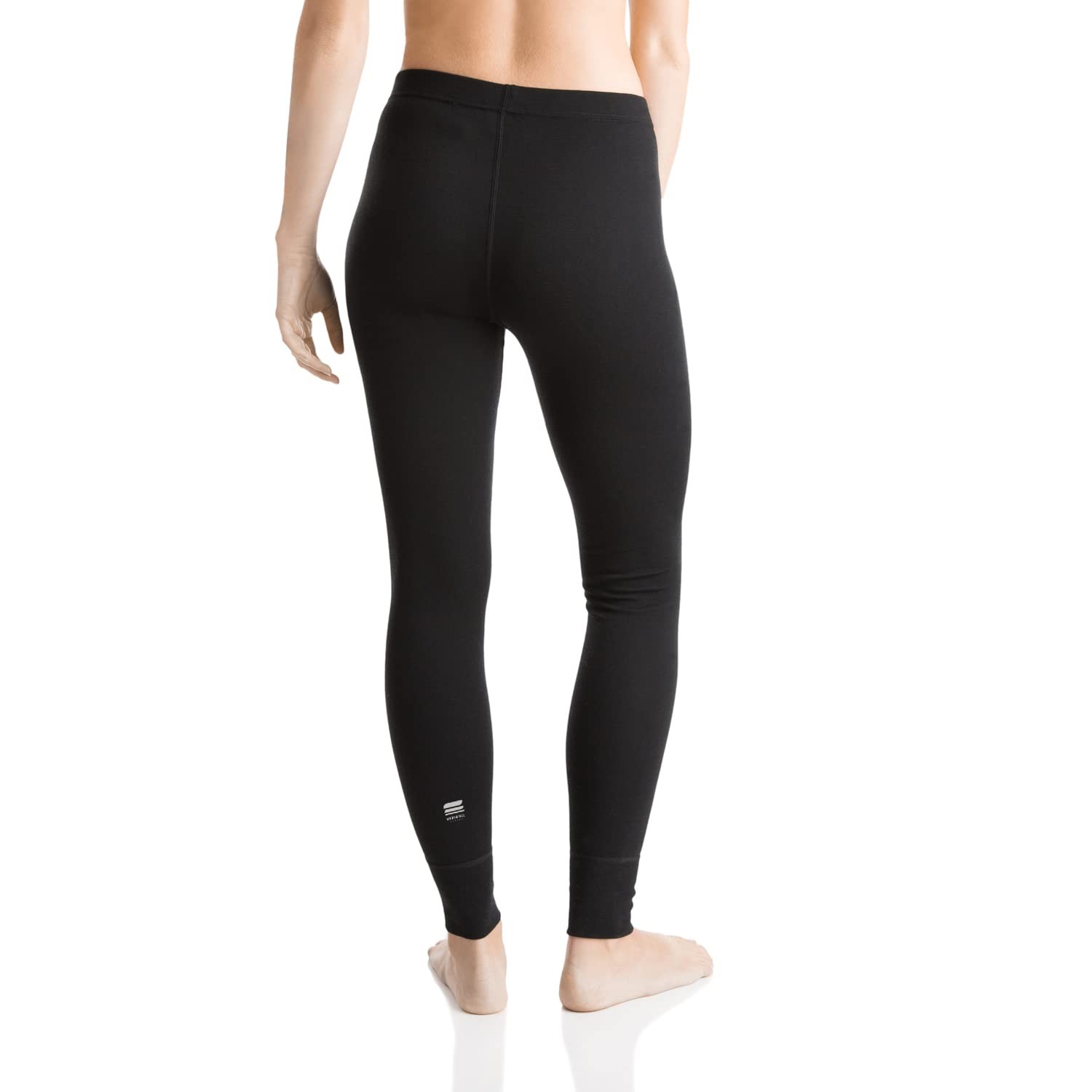 Womens 100% Merino Wool Base Layer Thermal Pants Black