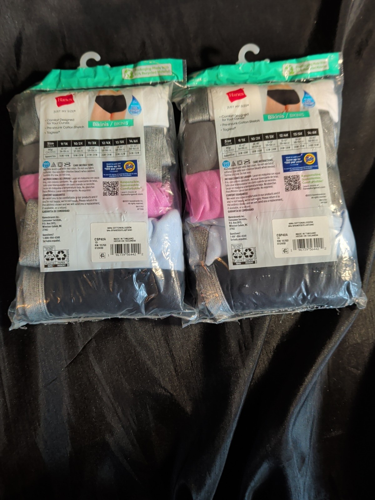 Hanes Just My Size Lot Of (2) 5-Packs 10 pr Tagless Bikini Underwear Sz. 13/5X
