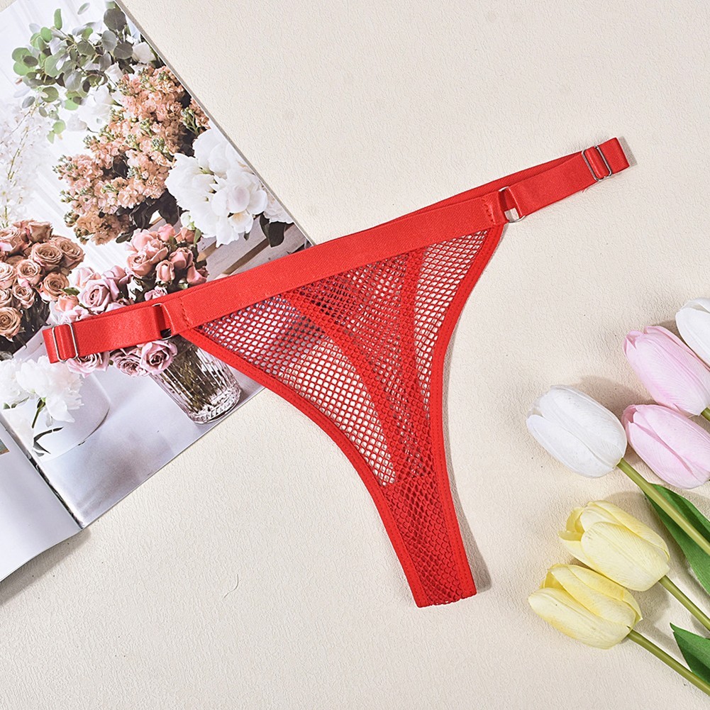 New Fishnet Briefs Comfortable Briefs Sleep Solid Color Casual Style Female Home