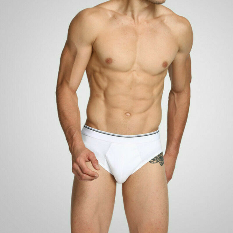 Men Cotton Briefs Panties Sexy Underwear Stretch Solid Underpant Plus Size